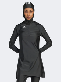 راشغارد سباحة نسائي Adidas 3S أسود/أبيض
