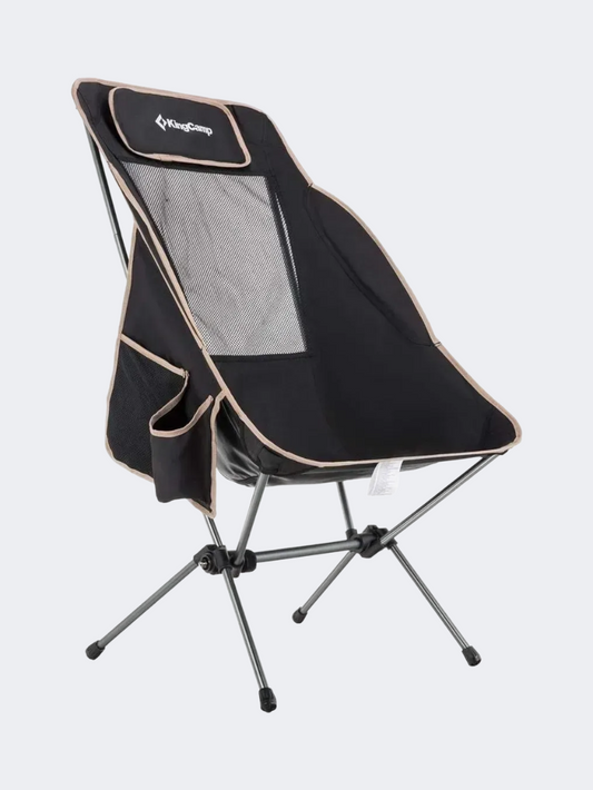 King Camp High-Backed Folding Outdoor Chair Black