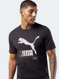 Puma Classics Brand Love Graphic تيشيرت نمط حياة رجالي أسود