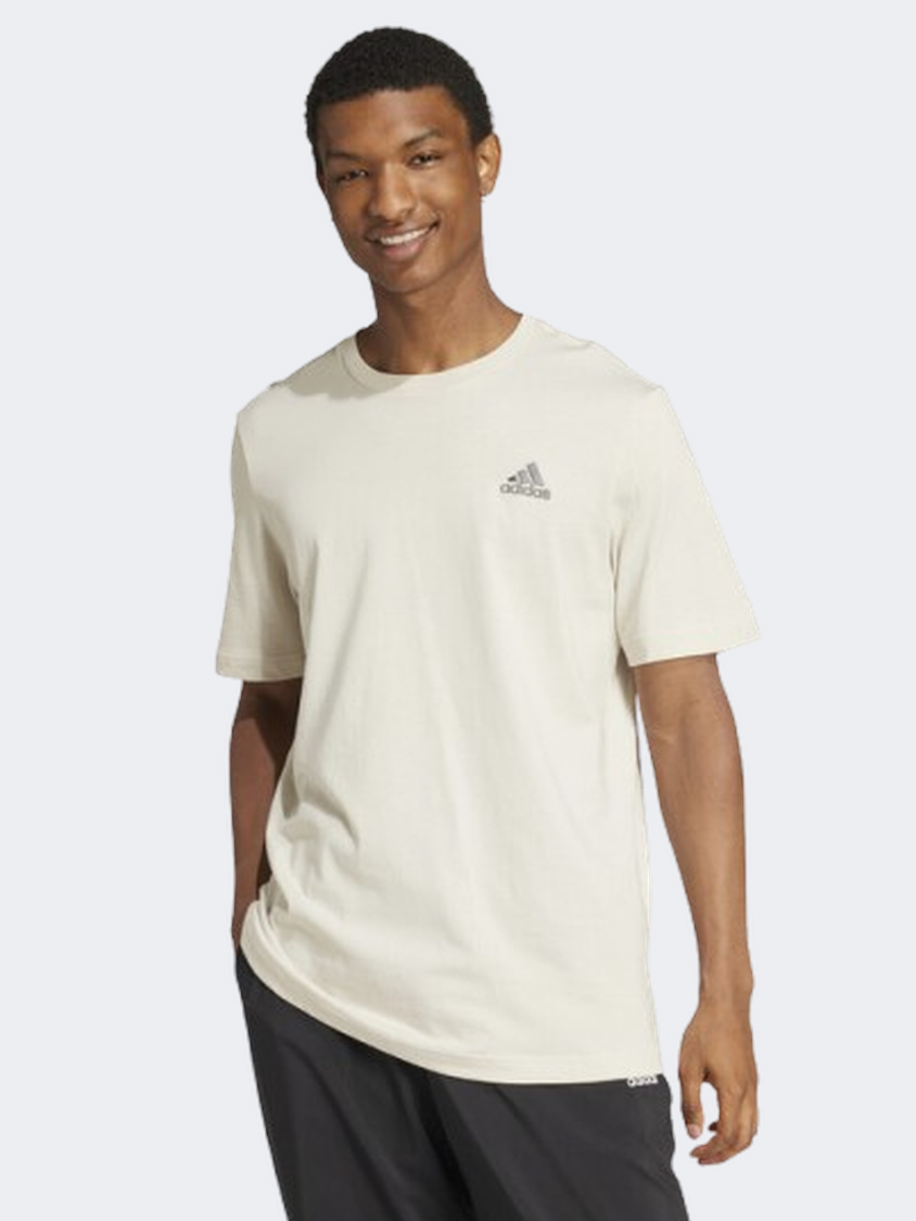 Adidas Essentials Small Logo Men Sportswear T-Shirt Alumina