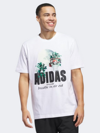 Adidas ليل سترايب Q2 تيشيرت كرة سلة رجالي أبيض/أسود/أخضر