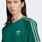 تي شيرت رجالي أصلي Adidas Adicolor Classics 3-Stripes باللون الأخضر الجامعي