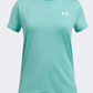 Under Armour Knockout Girls Training T-Shirt Turquoise/White