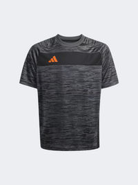 تيشيرت كرة قدم للأولاد من Adidas تيرو 25 إيسينشالز أسود/رمادي داكن فريق
