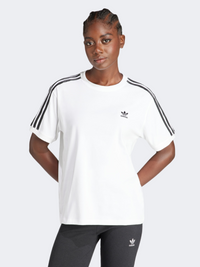 أديداس 3-Stripes تيشيرت نسائي Original أبيض