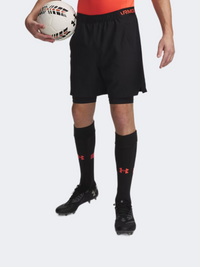 شورت تدريب رجالي Under Armour Vanish Woven 2 In 1 ألتيميت أسود/أحمر