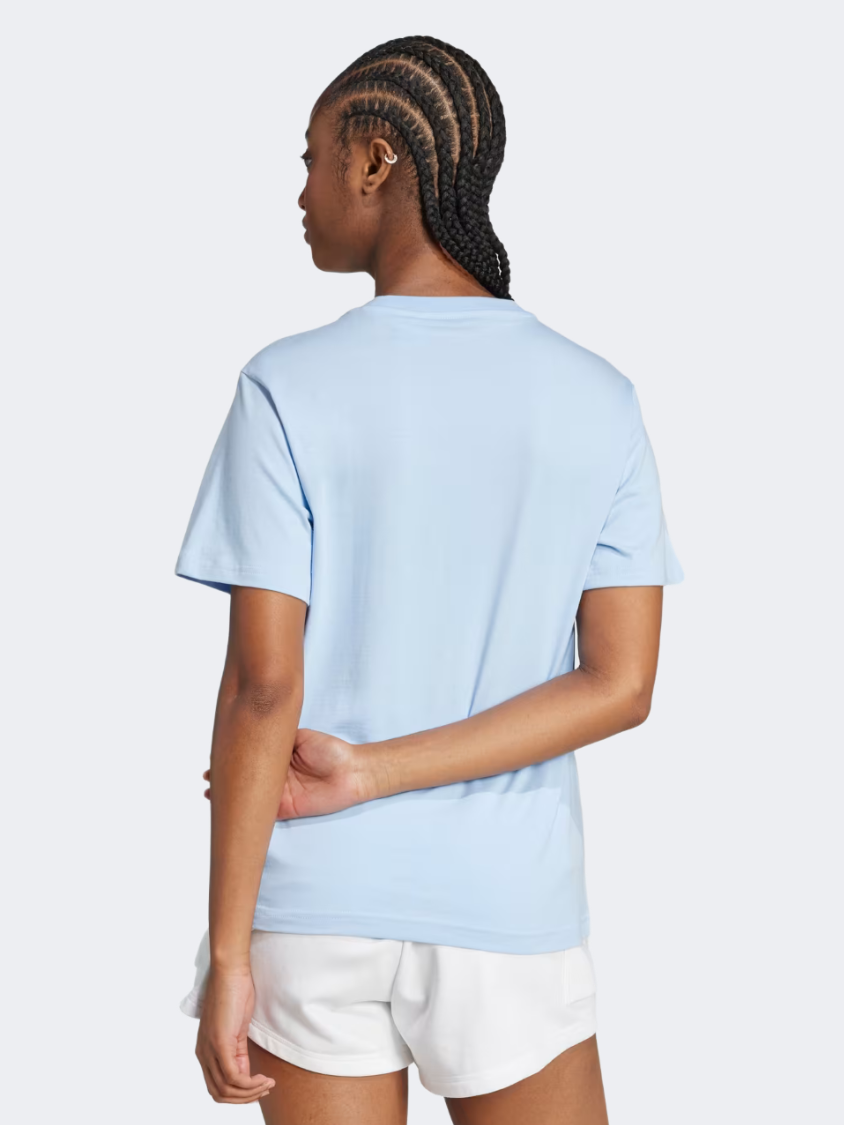 Adidas Doodle Graphic Women Sportswear T-Shirt Glow Blue