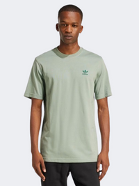تيشيرت رجالي Trefoil Essentials Original من Adidas باللون الأخضر الفضي