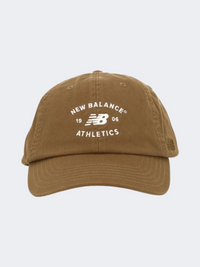 قبعة لايف ستايل New Balance 6 Panel Athletics للجنسين باللون البني الكراميل