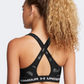 Under Armour Crossback Mid Print Women Training Bra Black/Anthracite