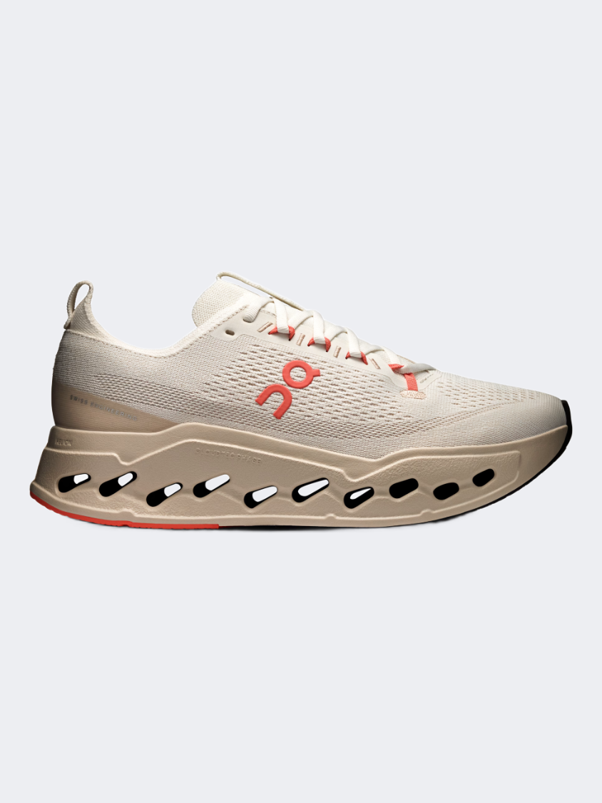 On Cloudsurfer Max Men Running Shoes Ivory/Salmon