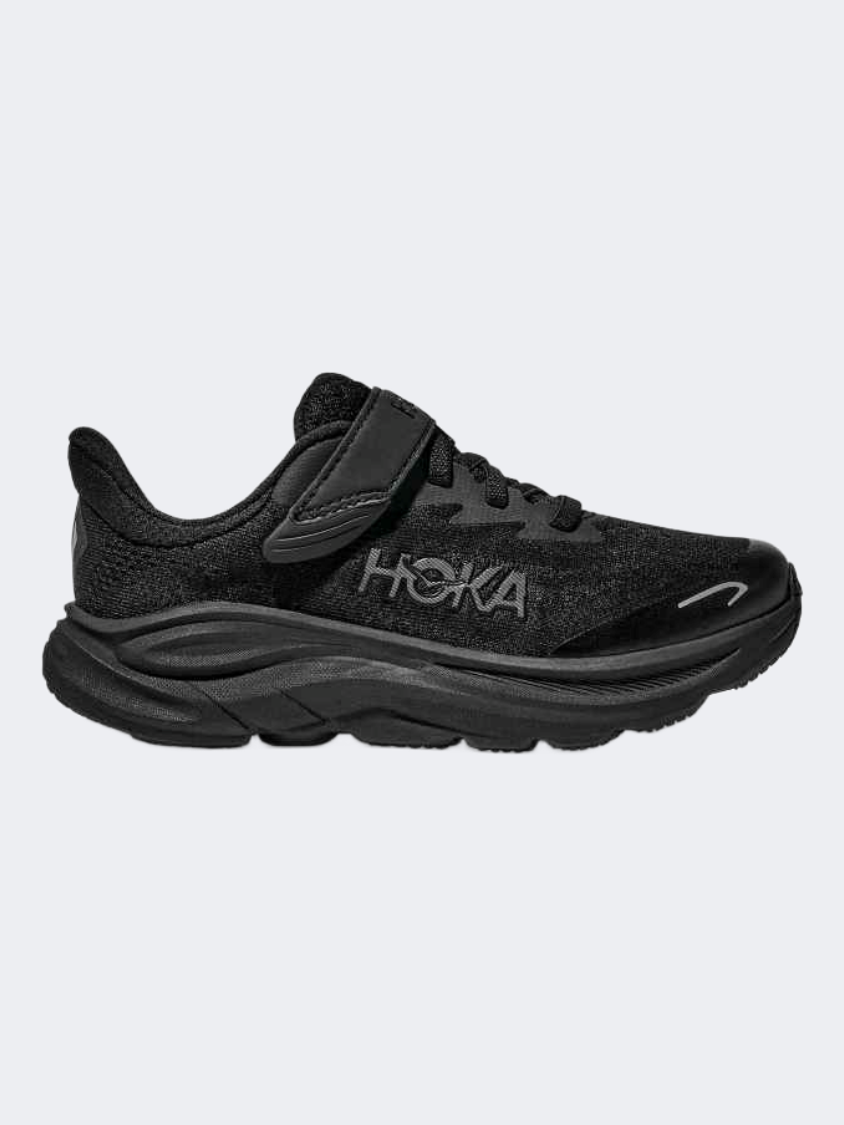 حذاء جري للأولاد Hoka Clifton 10 Ps باللون الأسود
