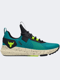 Under Armour Project Rock Bsr 4 حذاء تدريب رجالي فيروزي/أسود/أصفر