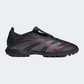 حذاء كرة القدم للرجال Adidas Predator League بلسان قابل للطي أسود/رمادي/أحمر