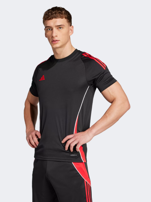 Adidas Tiro 24 Men Football T-Shirt Black/Pure Ruby