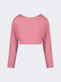 Oil & Gaz Criss-Cross Kids-Girls Lifestyle Crop Top Pink