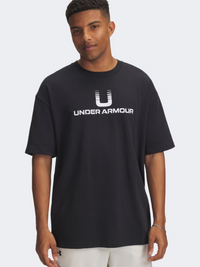 Under Armour U Logo Heavyweight تيشيرت لايف ستايل رجالي أسود/أبيض