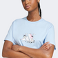 Adidas Doodle Graphic Women Sportswear T-Shirt Glow Blue