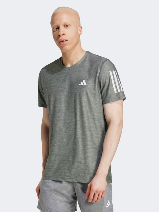Adidas Own The Run Men Running T-Shirt Grey/White
