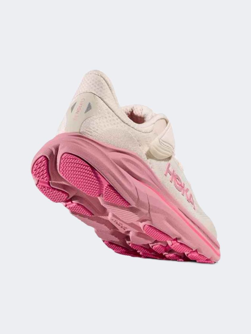 حذاء جري للبنات Hoka Clifton 10 Ps وردي كريمي