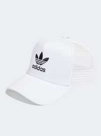 قبعة للجنسين من Adidas Adicolor Classic Curved Foam Original أبيض