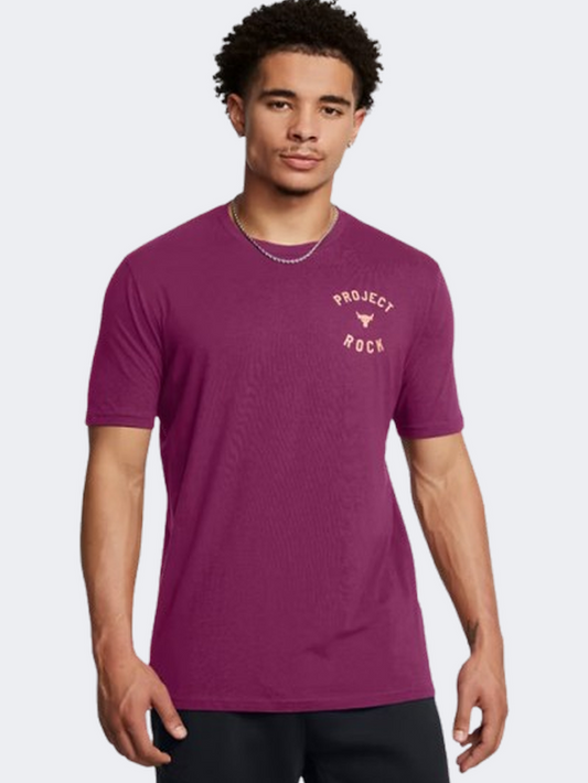 Under Armour Project Rock 7 Men Training T-Shirt Purple/Flare Orange