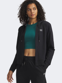 Under Armour سبورت تيري هودي نسائي أسود للستايل اليومي