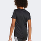 Adidas Training Essentials 3 Stripes Kids-Girls Sportswear T-Shirt Black/White
