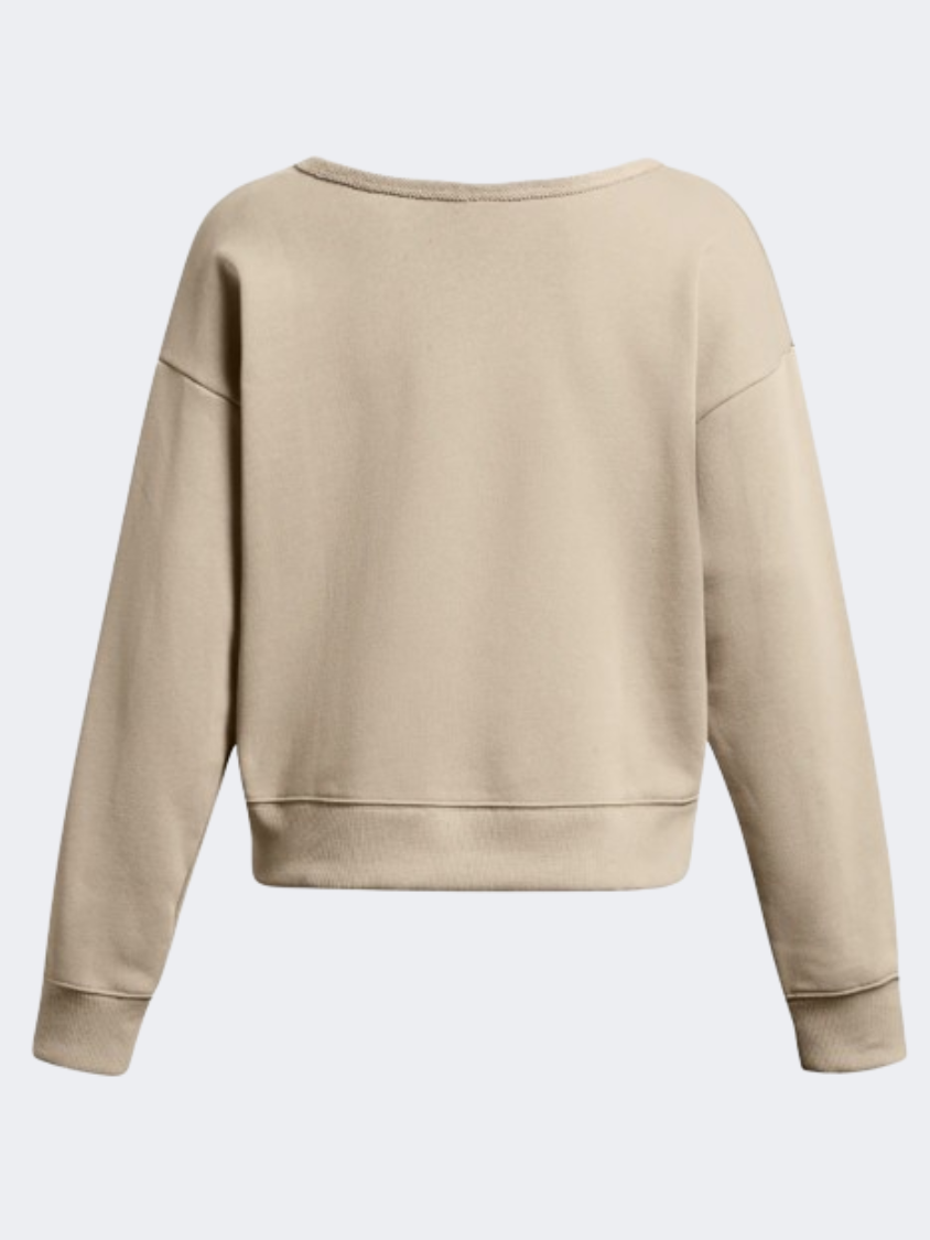 Under Armour Project Rock Women Training Long Sleeve Taupe/Yellow/Black