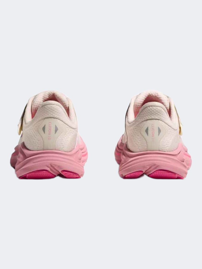 حذاء جري للبنات Hoka Clifton 10 Ps وردي كريمي