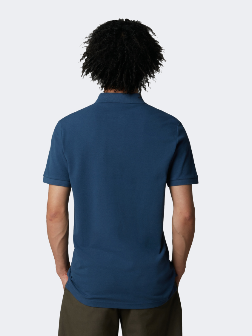 The North Face Premium Slim Men Lifestyle Polo Short Sleeve Shady Blue