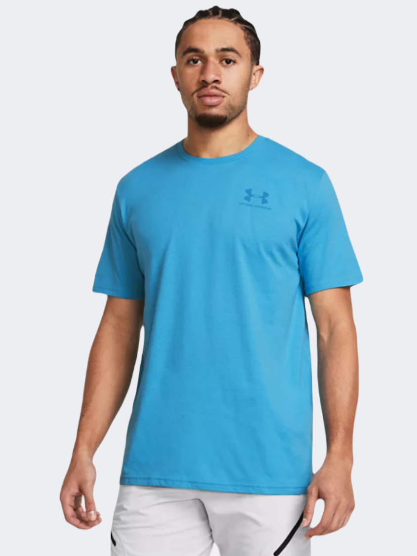Under Armour Sportstyle Left Chest Men Lifestyle T-Shirt Blue Topaz/Capri
