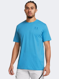 Under Armour Sportstyle Left Chest تيشيرت لايف ستايل رجالي Blue Topaz/Capri