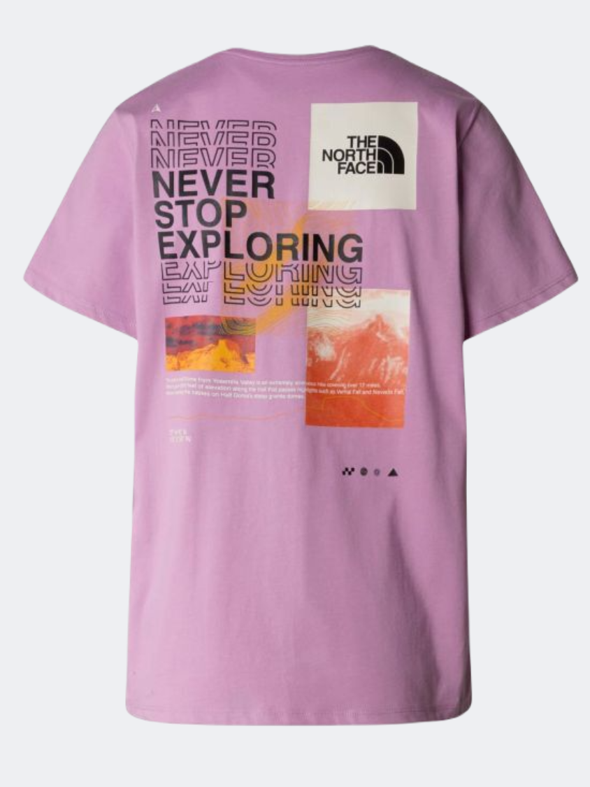 The North Face Foundation Mountain Simple Graphic Women Hiking T-Shirt Mineral Purple