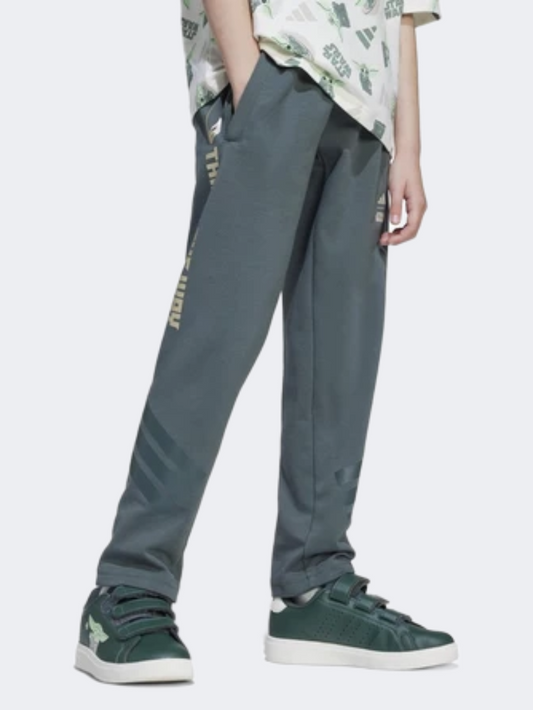 Adidas Star Wars Mandalorian Little-Boys Sportswear Pant Legend Ivy/Metallic