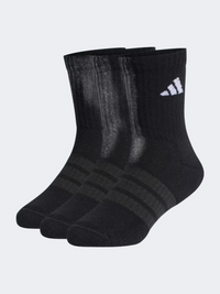 جوارب رياضية Adidas Cushioned Crew عبوة من 3 أزواج للأطفال-للجنسين أسود/أبيض