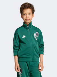 جاكيت رياضي للأولاد الصغار من Adidas Minecraft باللون الأخضر/الأبيض