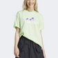 Adidas Flower Badge Of Sport Women Sportswear T-Shirt Mgreyheather