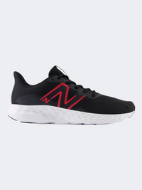 New Balance 411 حذاء جري رجالي أسود/أبيض/أحمر