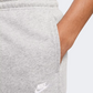 بنطال نمط حياة رجالي Nike Club French Terry مفتوح الحافة رمادي هيذر/أبيض