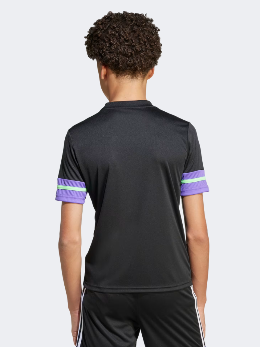Adidas F50 Short Sleeve Jersey Kids-Boys Football T-Shirt Black/Purple Rush