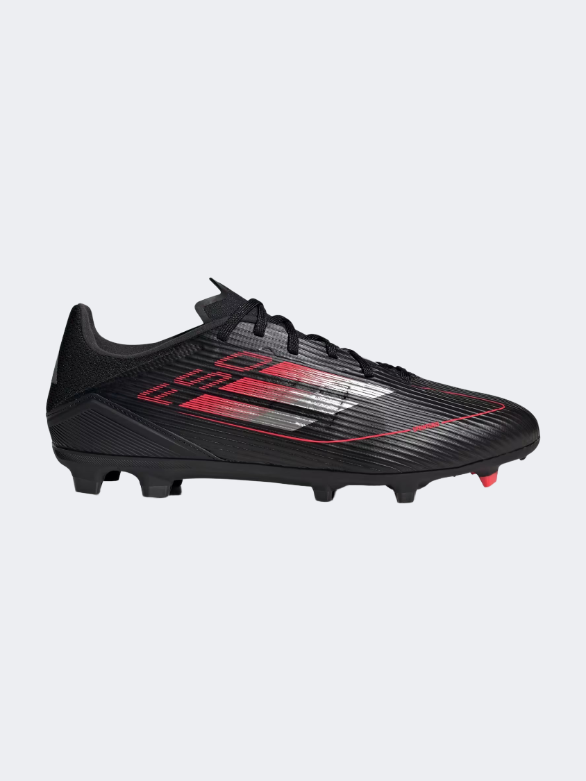 أحذية كرة القدم للرجال Adidas F50 League Fg MG باللون الأسود/المعدني/الأحمر