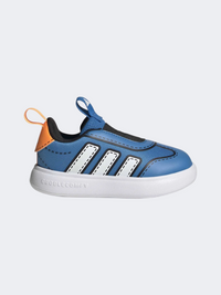 حذاء رياضي للأولاد الرضع بدون أربطة من Adidas بابل كوميكس، أزرق راي/أبيض