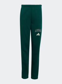بنطال رياضي للأولاد من Adidas Seasonals Collegiate Typography باللون الأخضر