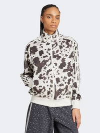 Adidas Originals تراك توب ساتان نسائي Original متعدد الألوان/أوف وايت