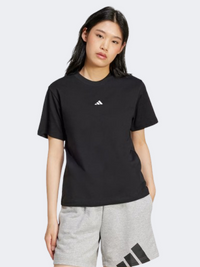 Adidas Essentials Small Logo Women Sportswear T-Shirt Black/White
