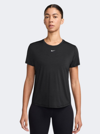 تيشيرت تدريب نسائي ضيق Nike One Classic Dri-Fit Sportswear أسود/أبيض