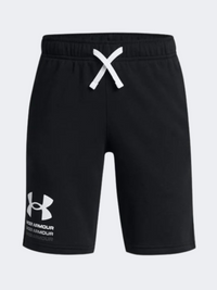 شورت تدريب للأولاد Under Armour Rival Terry أسود/كاستلروك
