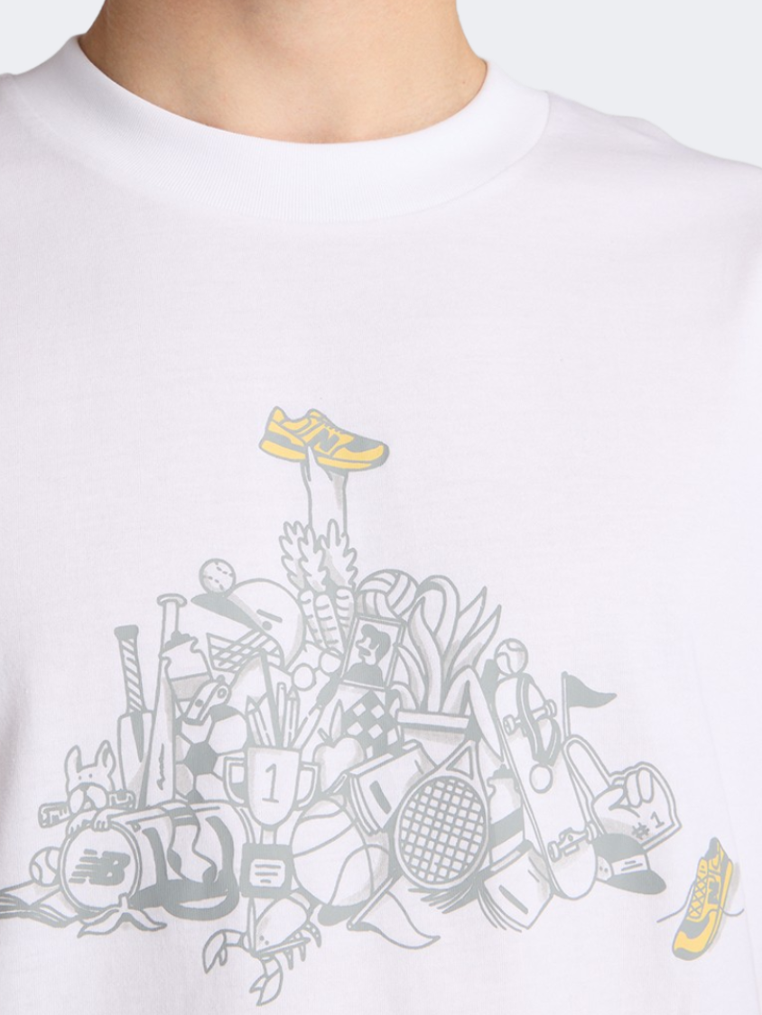 New Balance Athletics Pile Men Lifestyle T-Shirt White