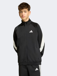 Adidas Kids-Boys Sportswear Track Top Black/Off White